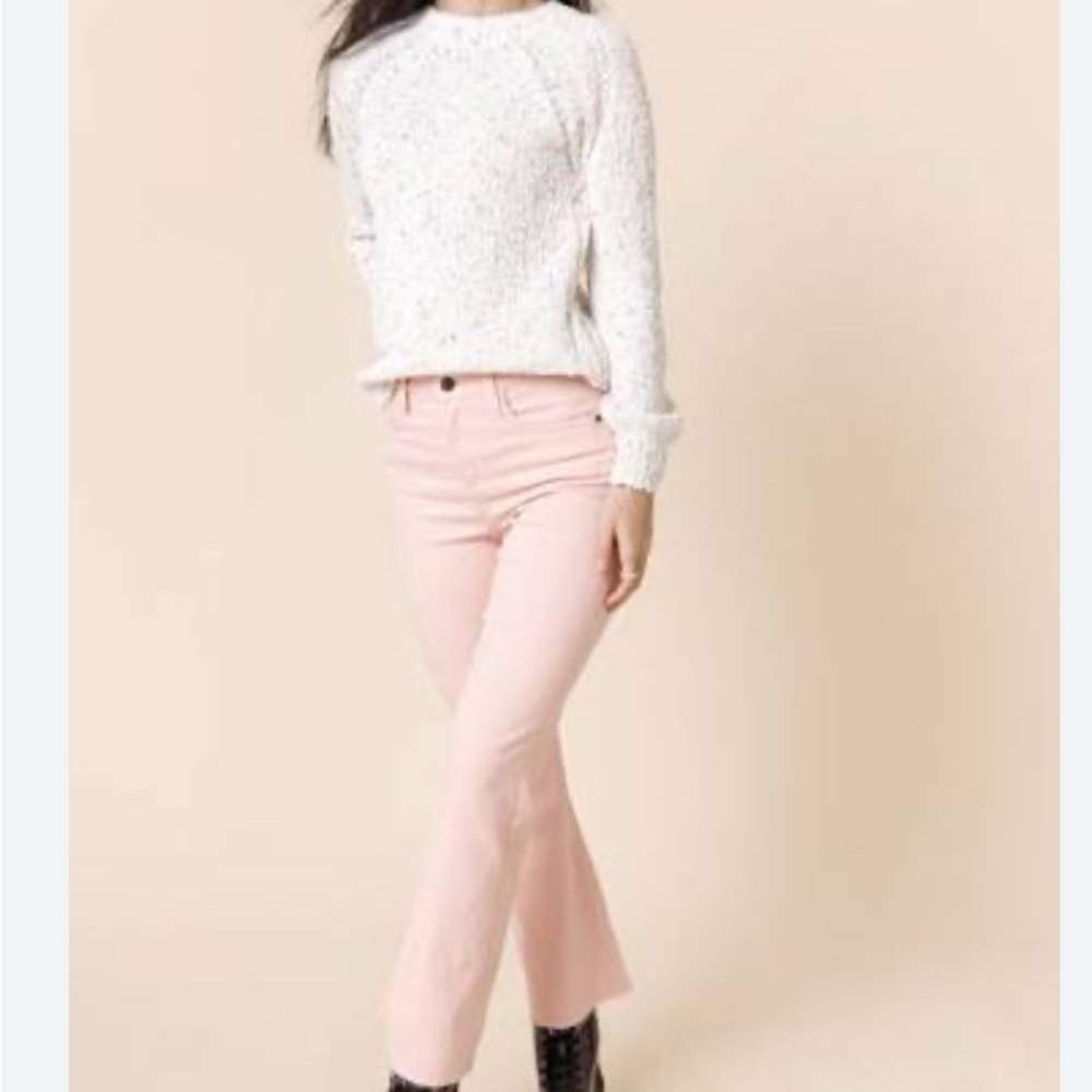 Women's Pink Cropped Jeans